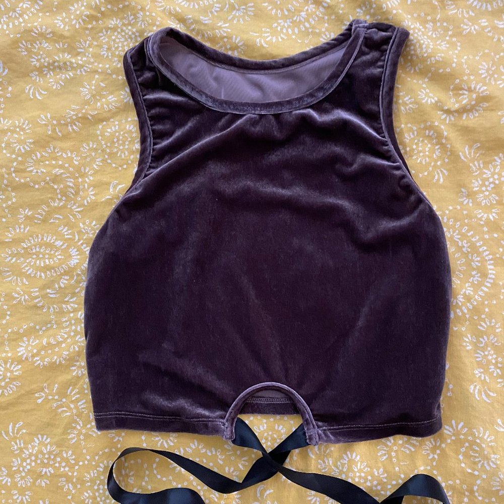 Velvet crop top